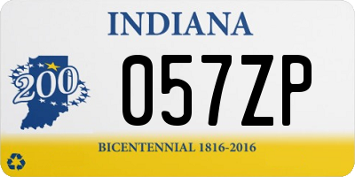 IN license plate 057ZP