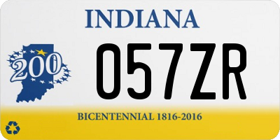 IN license plate 057ZR