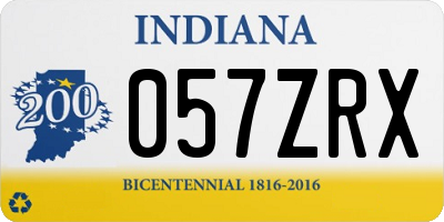 IN license plate 057ZRX
