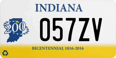 IN license plate 057ZV