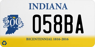IN license plate 058BA