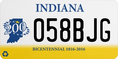 IN license plate 058BJG