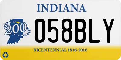 IN license plate 058BLY