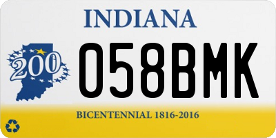 IN license plate 058BMK