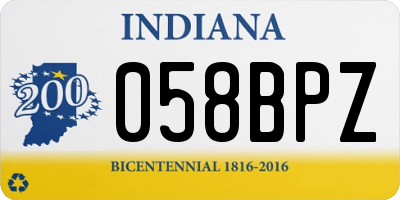IN license plate 058BPZ