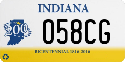 IN license plate 058CG