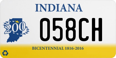 IN license plate 058CH