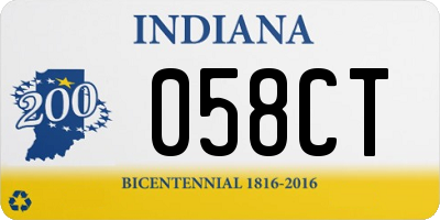 IN license plate 058CT