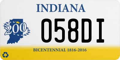 IN license plate 058DI