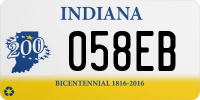 IN license plate 058EB