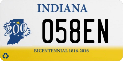 IN license plate 058EN