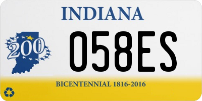 IN license plate 058ES