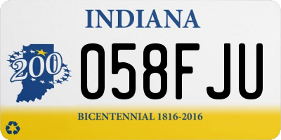 IN license plate 058FJU