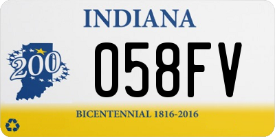 IN license plate 058FV