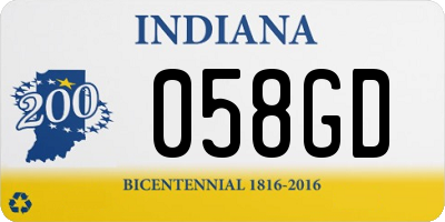 IN license plate 058GD