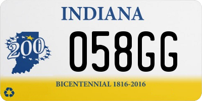 IN license plate 058GG
