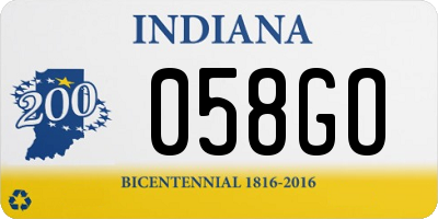 IN license plate 058GO