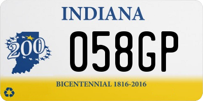 IN license plate 058GP