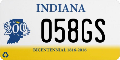 IN license plate 058GS