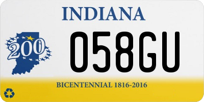 IN license plate 058GU