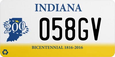 IN license plate 058GV