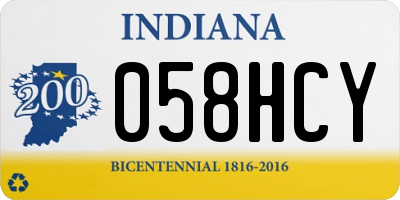 IN license plate 058HCY