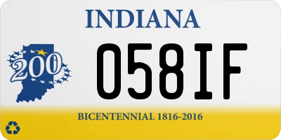 IN license plate 058IF