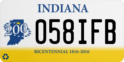 IN license plate 058IFB