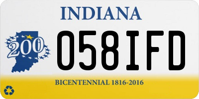 IN license plate 058IFD