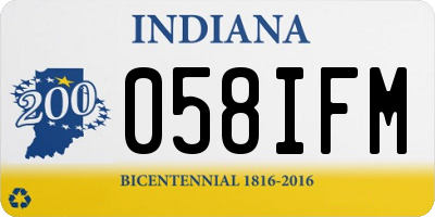 IN license plate 058IFM