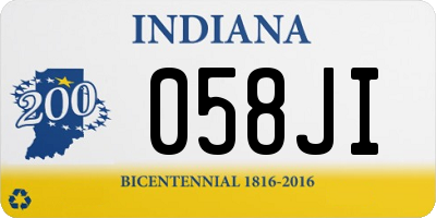 IN license plate 058JI