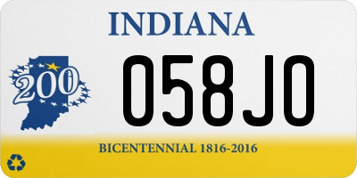 IN license plate 058JO