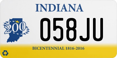 IN license plate 058JU