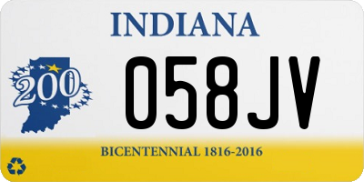 IN license plate 058JV