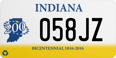 IN license plate 058JZ