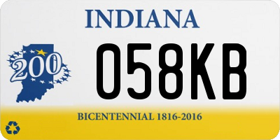 IN license plate 058KB