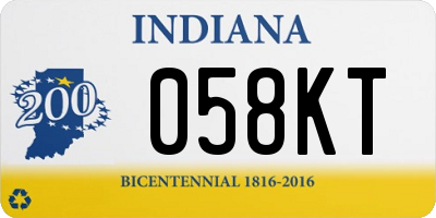 IN license plate 058KT