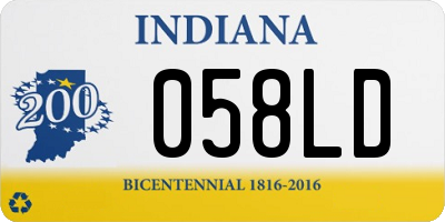 IN license plate 058LD