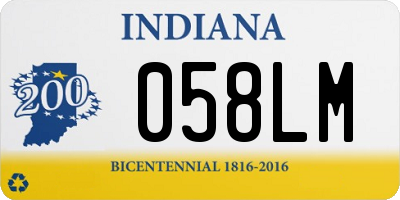 IN license plate 058LM