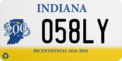 IN license plate 058LY