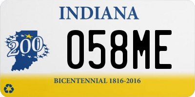 IN license plate 058ME