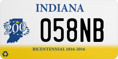 IN license plate 058NB