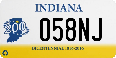 IN license plate 058NJ