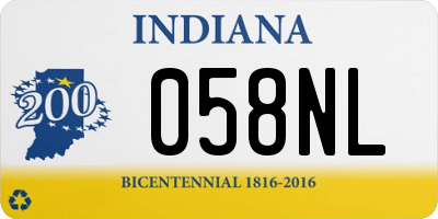 IN license plate 058NL