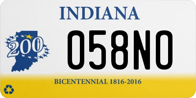 IN license plate 058NO