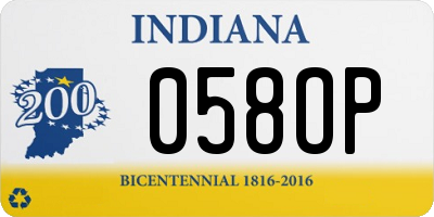 IN license plate 058OP