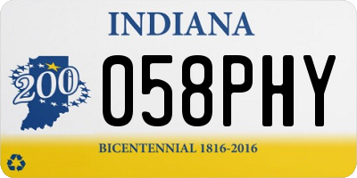 IN license plate 058PHY