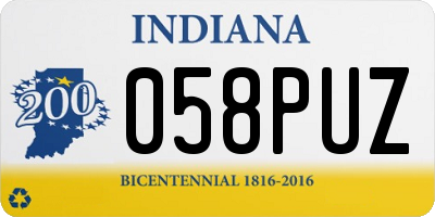 IN license plate 058PUZ