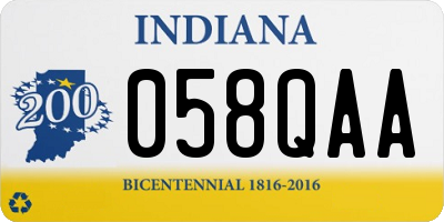 IN license plate 058QAA