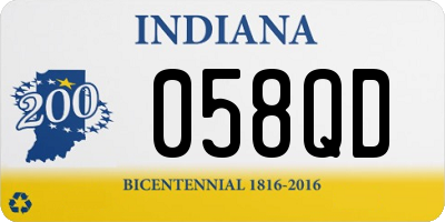 IN license plate 058QD